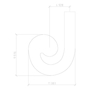 7230: Left Hand Volute Fitting for 6210 Handrail - Stair Parts USA