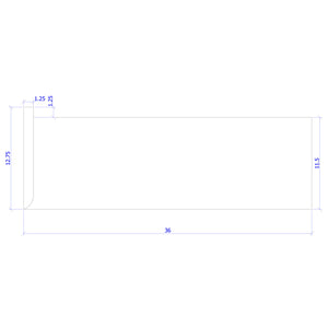 Right Hand Return 1" x 11-1/2" Stair Tread (1200RH)