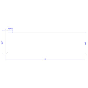 Right Hand Return 1" x 11-1/2" Stair Tread (1200RH)