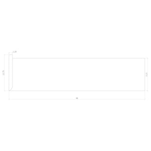 Right Hand Return 1" x 11-1/2" Stair Tread (1200RH)