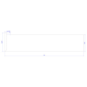 Right Hand Return 1" x 11-1/2" Stair Tread (1200RH)