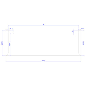 Double Return 1" x 11-1/2" Stair Tread (1400DR)