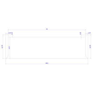 Double Return 1" x 11-1/2" Stair Tread (1400DR)