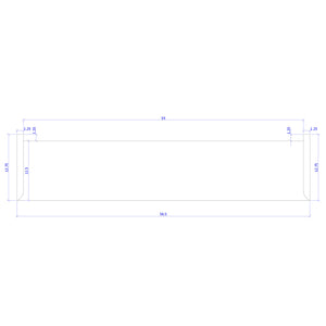 Double Return 1" x 11-1/2" Stair Tread (1400DR)