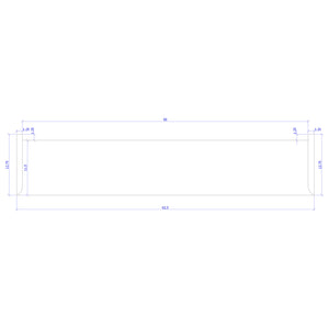 Double Return 1" x 11-1/2" Stair Tread (1400DR)