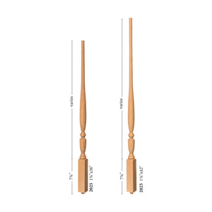 Georgia 1-3/4" Structural Rise Pin Top Baluster / FLUTED (2025F)