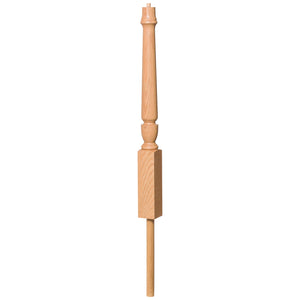 Bunker Hill 3-1/2" 3012 Pin Top Turned Newel w/Adjustable Dowel (3012, 3012F, 3012T)