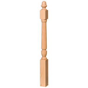 Bunker Hill 3-1/2" 3030/3042 Turned Newel w/ Acorn Top (3030, 3030F, 3030T, 3042, 3042F, 3042T)