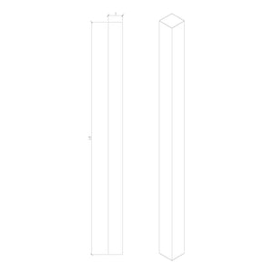 Contemporary 3" 4001 Newel (4001-48, 4001-60, 4001-72)