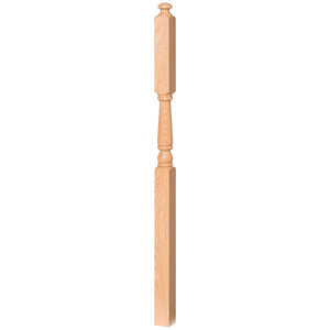 Colonial 3" x 60" 4046-13 14-1/2" Long Block Turned Newel (4046-13, 4046-13F)