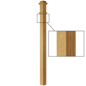 American 3-1/2" x 58" 4075F FLUTED Box Newel