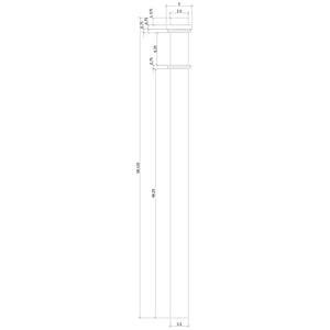American 3-1/2" x 58" 4075 Plain Box Newel