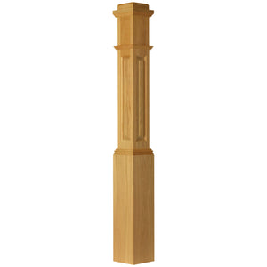 American 6-1/4" X 55" 4091RP Raised Panel Box Newel (4091RP, 4091DRP)