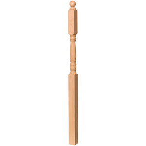 Hampton 3" x 60" 4303 Long Block Turned Newel w/Ball Top