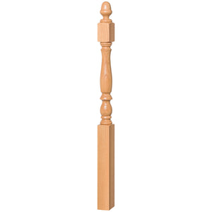 Country 3-1/4" 4600 Turned Newel w/Acorn Top (4600, 4604)
