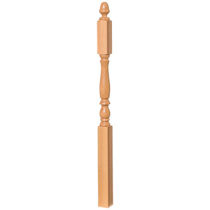 Country 3-1/4" x 60" 4606 Long Block Turned Newel w/Acorn Top