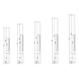 Colonial 1-1/4" 5015F Structural Rise FLUTED Pin Top Baluster (5015F)