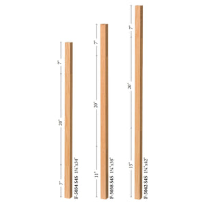 Contemporary Elegant Rise FLUTED Square Top Baluster (5034F, 5334F)