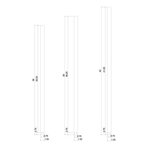 Contemporary 1-1/4" Plain Square Top Baluster w/Dowel (5061)