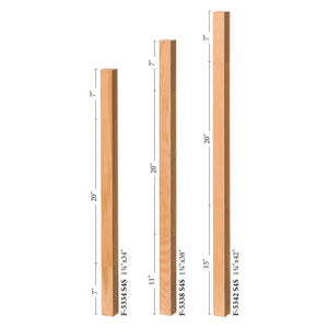 Contemporary Elegant Rise FLUTED Square Top Baluster (5034F, 5334F)