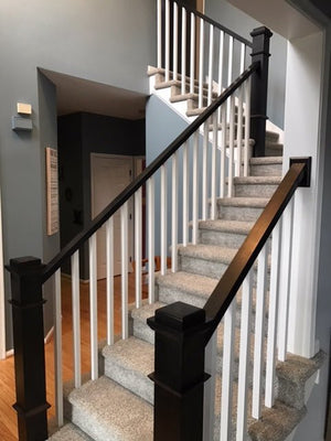 6000: Contemporary Small 2 - 13/16"W x 1 - 5/8"H Handrail w/1 - 1/4" Plow & Fillet (6000) - Stair Parts USA