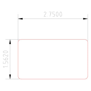 6002: Contemporary Small 2 - 13/16"W x 1 - 5/8"H Handrail (6002) - Stair Parts USA