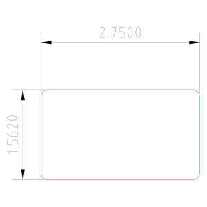 6002: Contemporary Small 2-13/16"W x 1-5/8"H Handrail (6002)