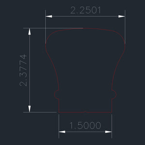 Traditional 2-1/4"W x 2-3/8"H 6010 Handrail