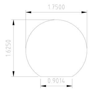 Round 1-3/4" Handrail with Flat Bottom (6040)