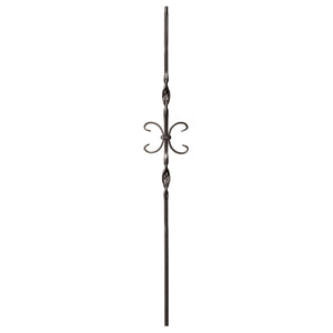 Ribbon Series 1/2"Square x 44"H Double Ribbon and Butterfly Hollow Iron Baluster (9014RS)