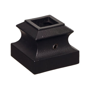 Flat Shoe w/ set screw for Square Hollow Iron Baluster (9062BS)