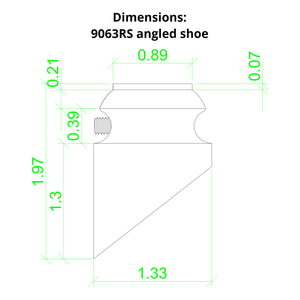 Angled Shoe w/ Set Screw for Square Hollow Iron Baluster (9063RS)