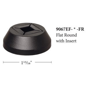 Easy Fit Flat Round Shoe (1-13/16") for Square or Round Hollow Iron Balusters (9067EF-FR)