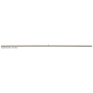 Horizontal Hollow Iron Bar Railing - 5/8" - Satin Black: 5-foot or 8-foot (9701)