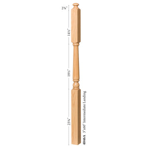 Colonial 3" x 60" 4046A w/ 14-1/2" Long Block Turned Newel (4046A, 4046AF)