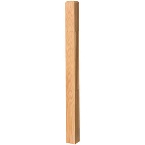 Contemporary 3-1/2" 4002-F FLUTED Newel w/Chamfered Top (4002-48F, 4002-60F)