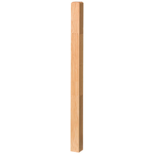 Contemporary 3-1/2" 4002-F FLUTED Newel w/Chamfered Top (4002-48F, 4002-60F)