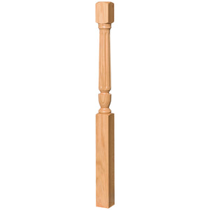 Bunker Hill 3-1/2" 4130F, 4132F Fluted Turned Newel (used w/ Interchangeable Finials)