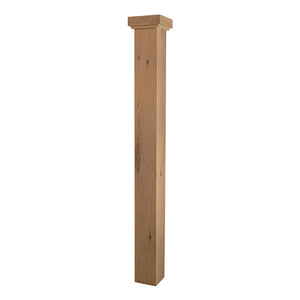 Forest Character White Oak 4-3/4" x 53" Hollow Box Newel (FCW-4375)