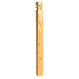 Farmhouse Series, 3-1/2" Newel, Square Top with Double Groove (4802-48, 4802-54, 4802-60)