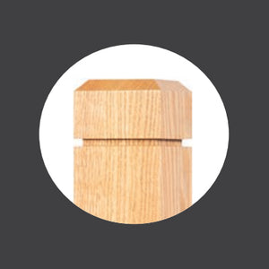 Farmhouse Series, 3" Newel, Chamfered Top with Groove (4402-48, 4402-54, 4402-60)