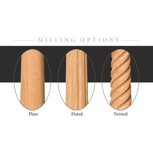 Bunker Hill 1-3/4" 2234 Elegant Rise Twisted (1-2 Weeks) Square Top Baluster (2234T)