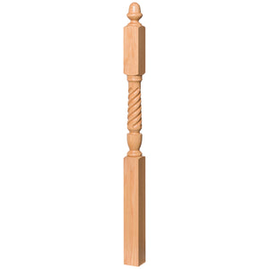 Bunker Hill 3-1/2" 3045 Turned Newel w/ Acorn Top (3045, 3045F, 3045T)