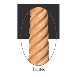 Georgia 1-3/4" Structural Rise Pin Top Baluster / TWISTED (2515T)