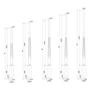 Bunker Hill 1 - 3/4" Structural Rise FLUTED Pin Top Baluster (2015F) - Stair Parts USA