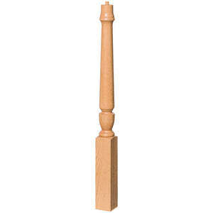 Bunker Hill 3 - 1/2" 3010/3011 Pin Top Turned Newel (43" and 48" in Plain, Fluted, or Twisted) - Stair Parts USA