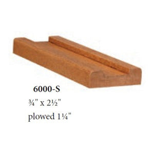Contemporary 2 - 1/2"W x 3/4"H 6000 - S Shoe Rail w/1 - 1/4" Plow & Fillet (6000 - S) - Stair Parts USA
