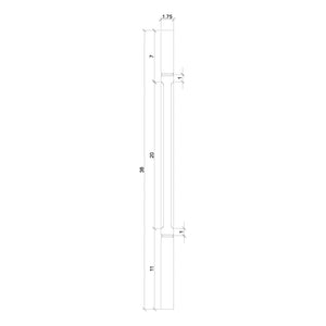 Contemporary Elegant Rise Chamfered Square Top Baluster in 1 - 1/4" or 1 - 3/4" (5034C, 5038C, 5042C, 5334C, 5338C, 5342C) - Stair Parts USA
