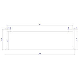 Double Return 1" x 11 - 1/2" Stair Tread (1400DR) - Stair Parts USA