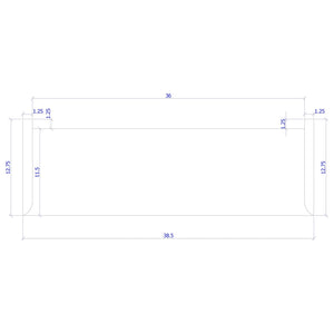 Double Return 1" x 11 - 1/2" Stair Tread (1400DR) - Stair Parts USA